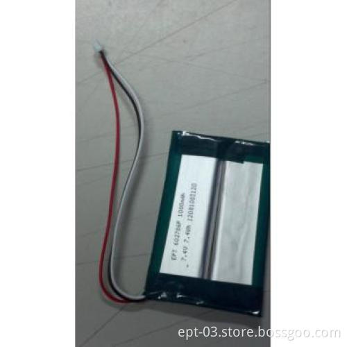 7.4V 1000mah Lipo,Li polymer battery for portable DVD